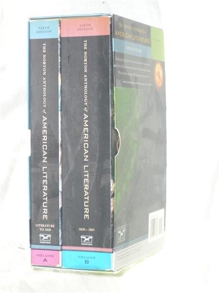 Divers - The Norton Anthology of American Literature: Volume A: Literature to 1820. Volume B: 1820-1865