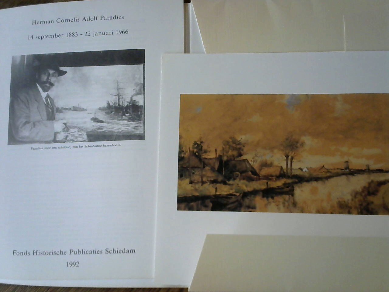 Paradies, Herman - Map met Tekeningen en Aquarellen van Schiedam met 18 tekeningen (MIST 6 tekeningen)