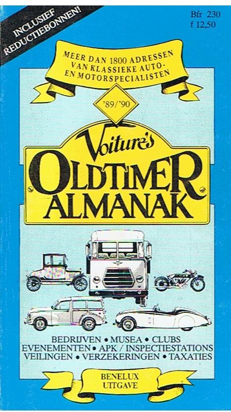 Bekker, John - eindredactie - Voiture's Oldtimer Almanak 1989-1990 - Benelux uitgave