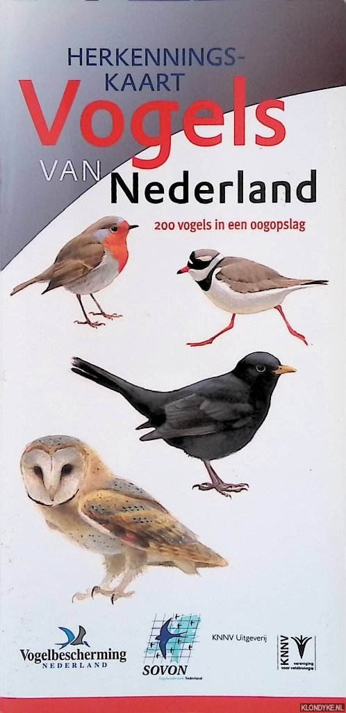 Kooijmans, Jip Louwe - Herkenningskaart vogels van Nederland: 200 vogels in een oogopslag