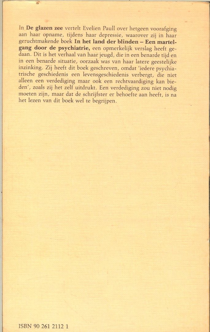 Paull Evelien  Verzameld door Sipke van der land - Glazen zee De Voorgeschiedenis ter verdediging.