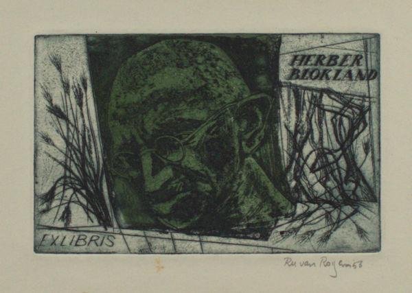 Rossem, R.H. (Ru) van. - Exlibris Herber Blokland