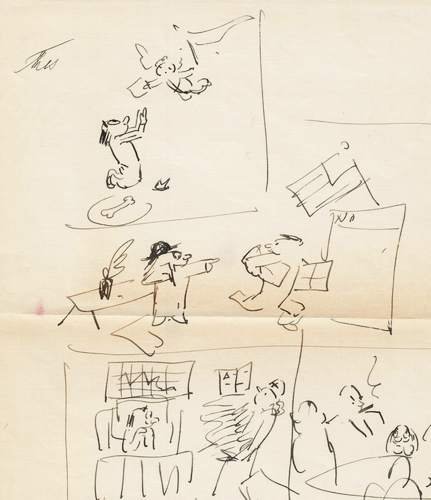 FABRÈS, Oscar - Originele tekening.