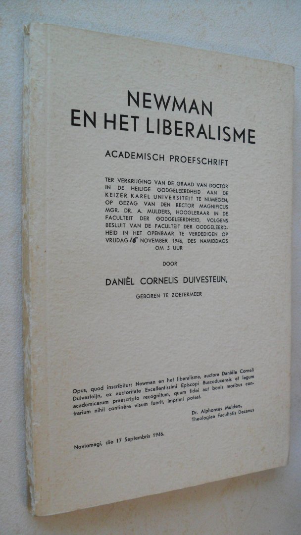 Duivesteijn Daniel Cornelis - Newman en het Liberalisme