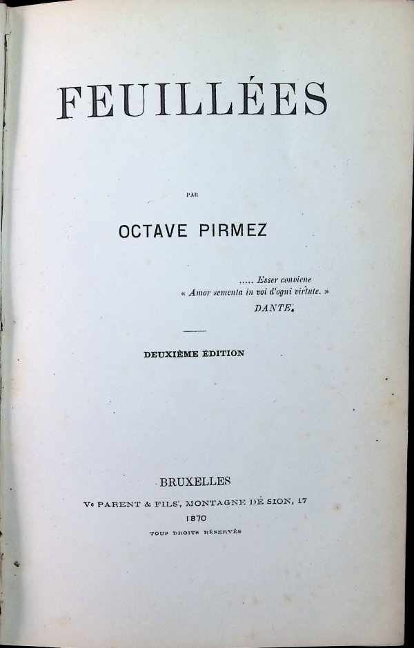 Octave Pirmez - Feuillées