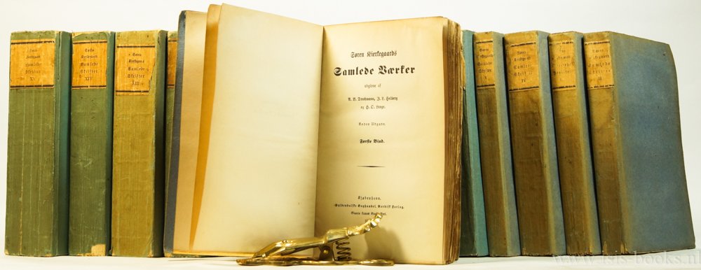 KIERKEGAARD, S. - Samlede Vaerker. Udgivne af A.B. Drachmann, J.L. Heiberg og H.O. Lange. Anden udgave. Complete in 15 volumes.