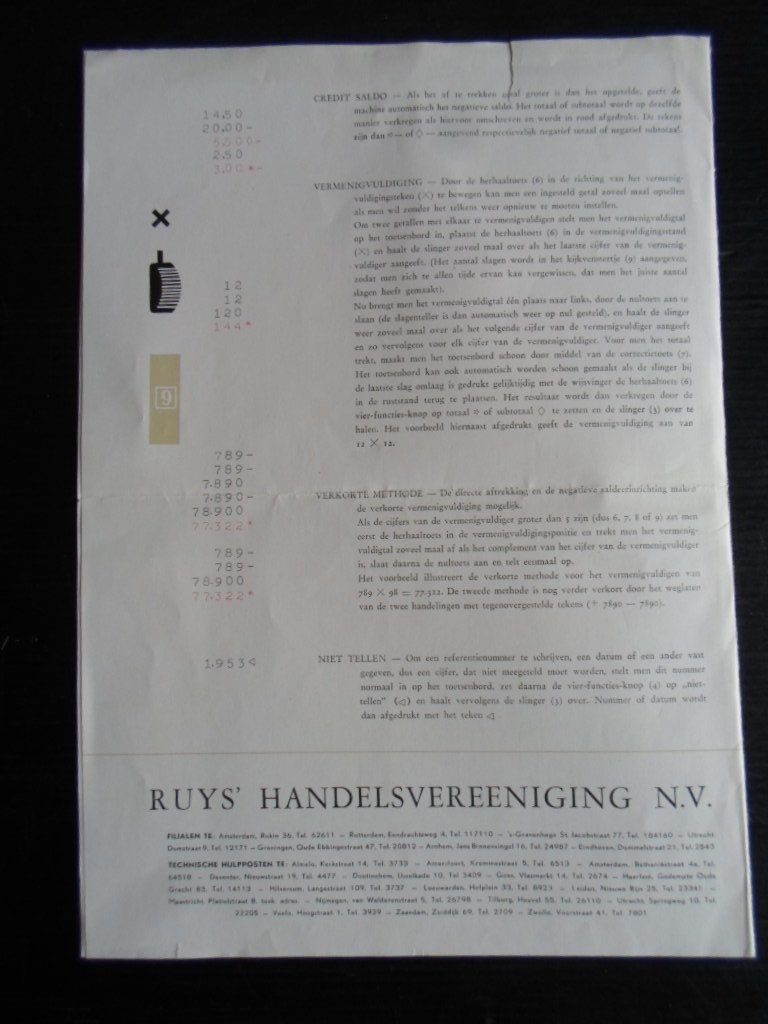Folder - Olivetti handtelmachine
