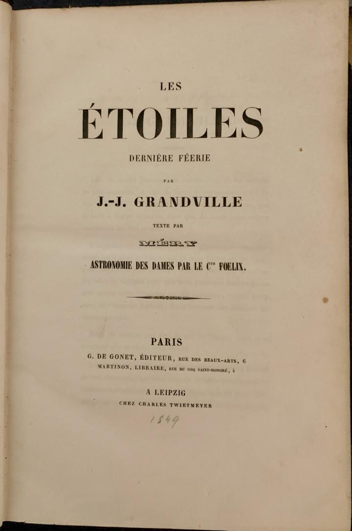 J. Grandville - Les Etoiles  - dernière Féerie