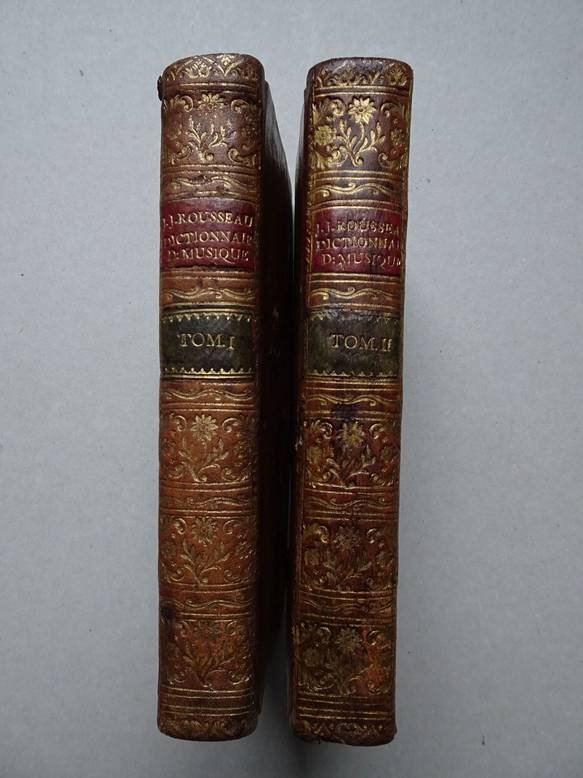 Rousseau, J.J.. - Dictionnaire de musique par J.J. Rousseau. Tome I & II.