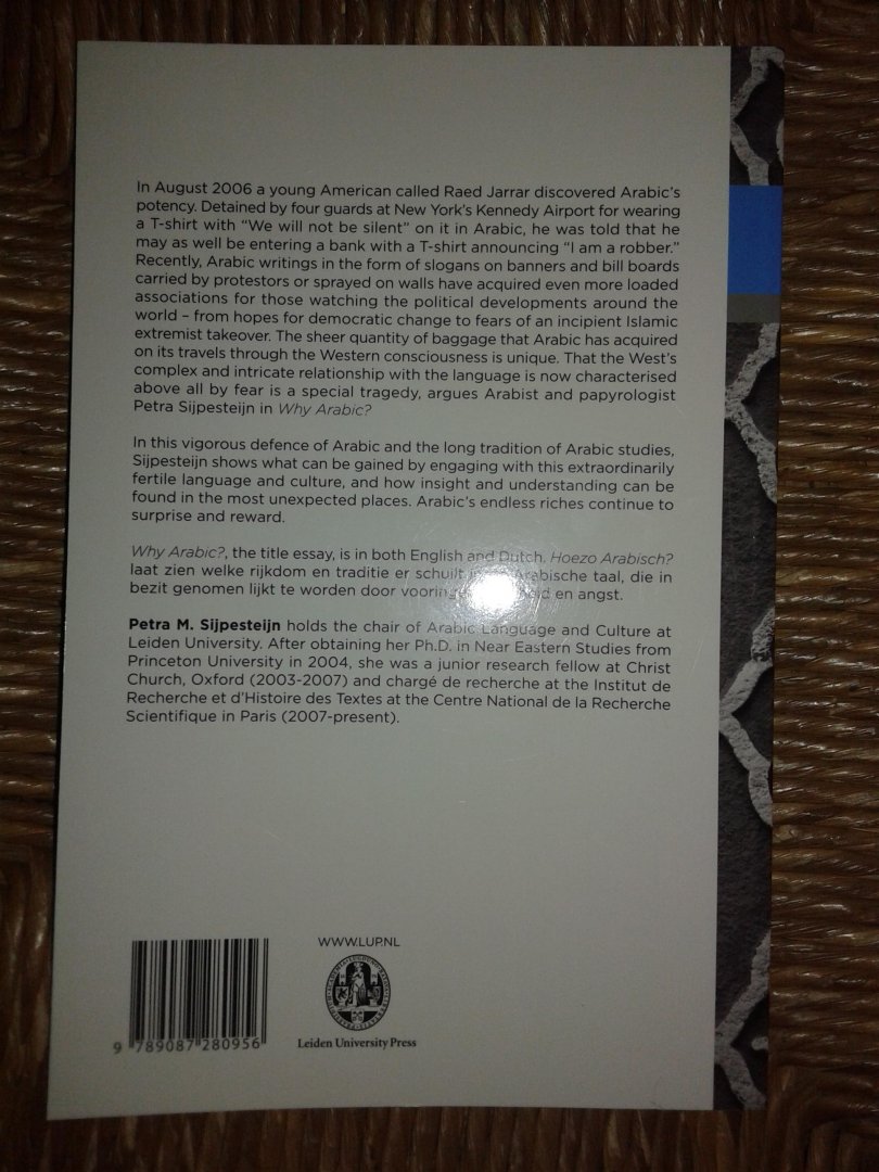 Sijpesteijn, Petra M. - Why Arabic? hoezo arabisch?