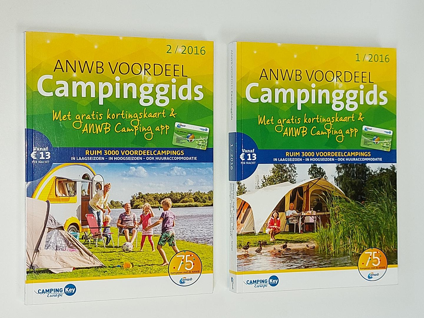  - ANWB voordeel Campinggids : Europa 2016 (SET 2 DELEN)
