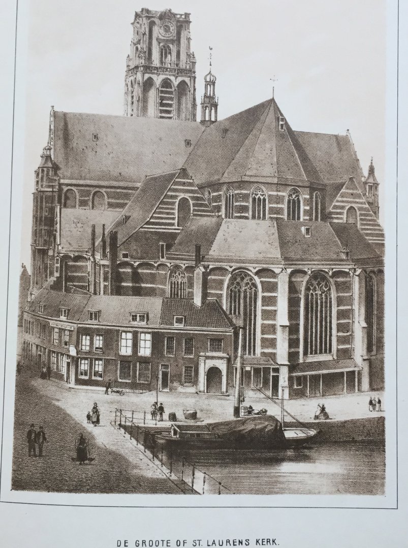 Berckel, H.A. van.   E .a. - Rotterdam geschetst in zijne voornaamste gebouwen, kerken en gestichten. Met bijschriften.