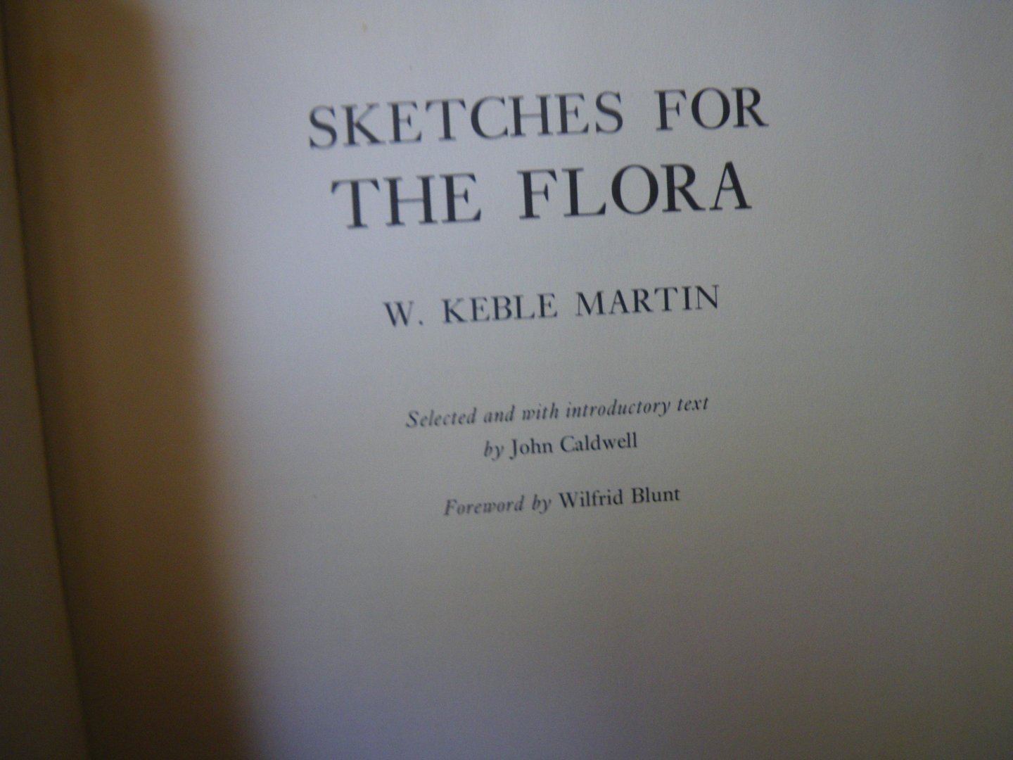MARTIN,W.Keble - Sketches of the Flora