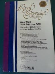  - Royal Sovereign Holy Bible King James version. Centrer-coluumn reference bible, thump indexed