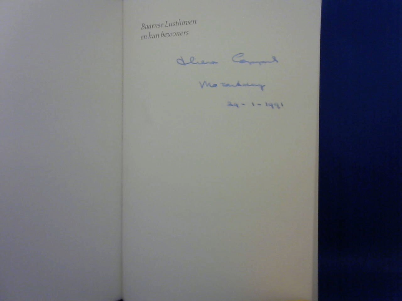 Coppens Thera - Baarnse Lusthoven en hun bewoners