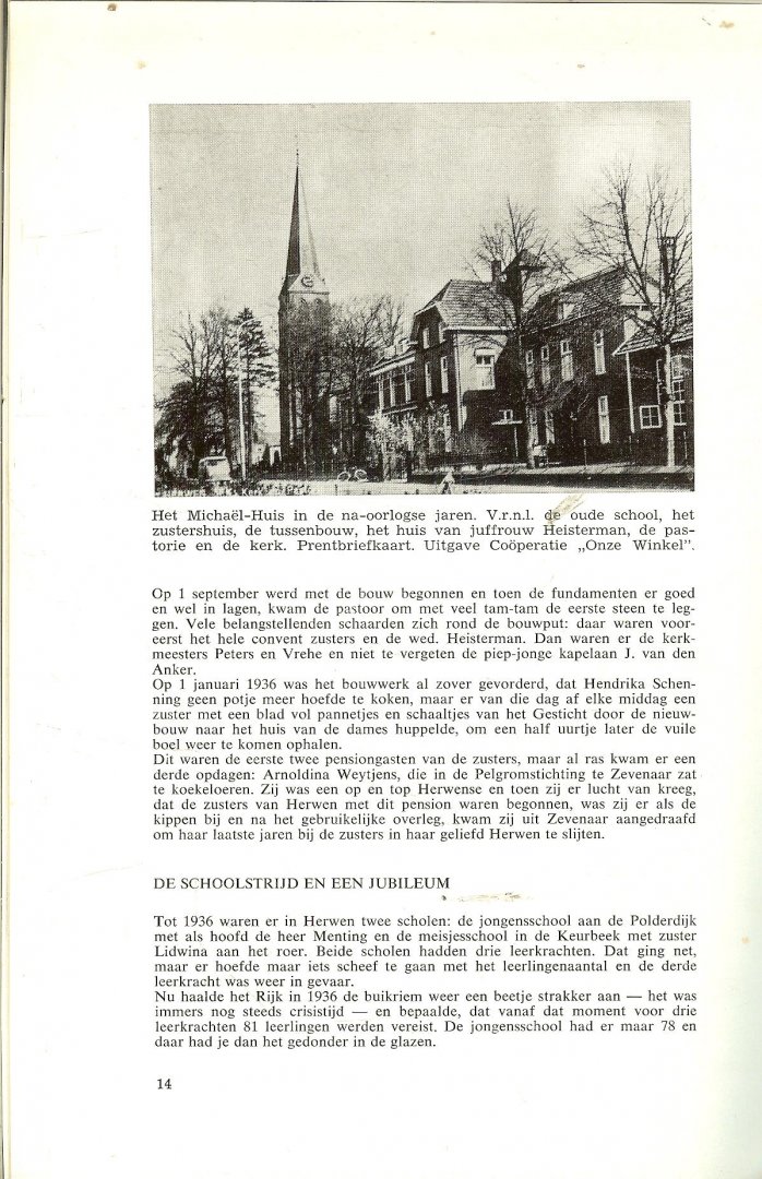 Breuking J.H. [Pastoor] - De Kroniek voor het St. Michaels - Gesticht  Gevestigd te Herwen op den 28sten October  1911