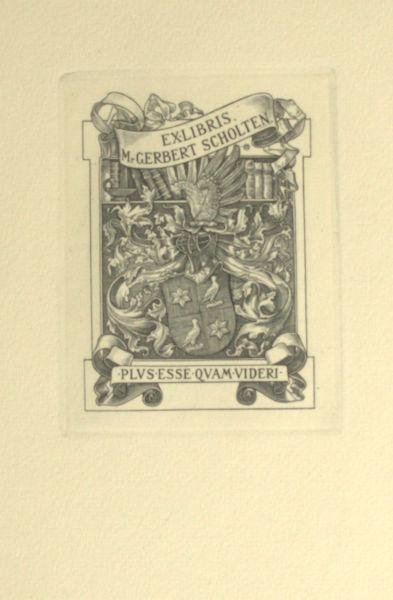 Aarts, Johannus Josephus - Exlibris voor Gerbert Scholten.