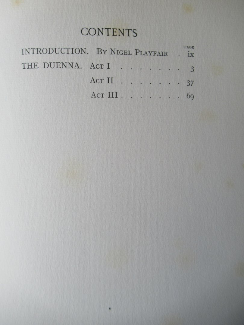 Sheridan, Richard Brinsley - The Duenna. A comic opera in three acts