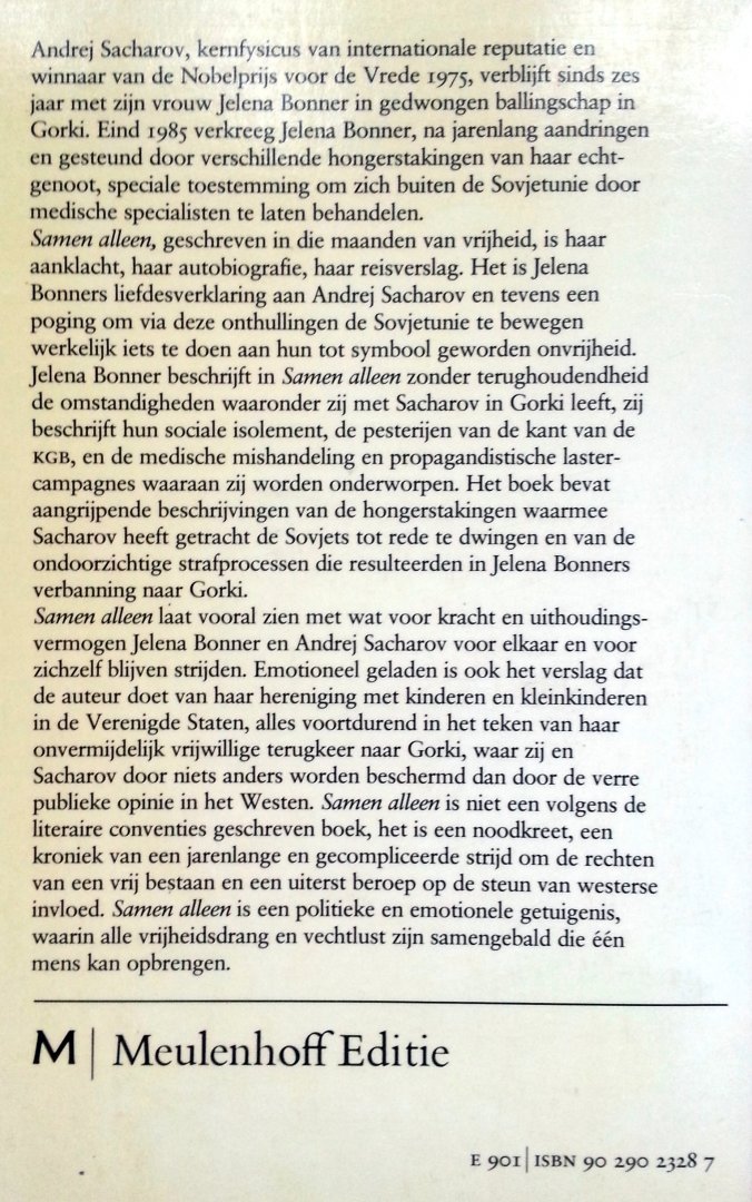 Bonner, Jelena - Samen alleen