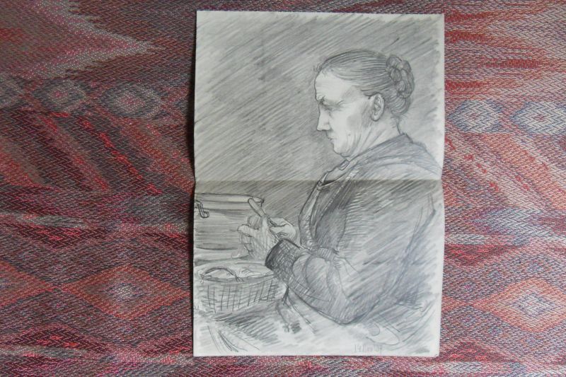 Osinga, Marten. [ waarschijnlijk / mogelijk uit direct familiebezit - zie verder ]. - Het Trappenhuis. [ ! Met twee originele tekeningen van de auteur ].