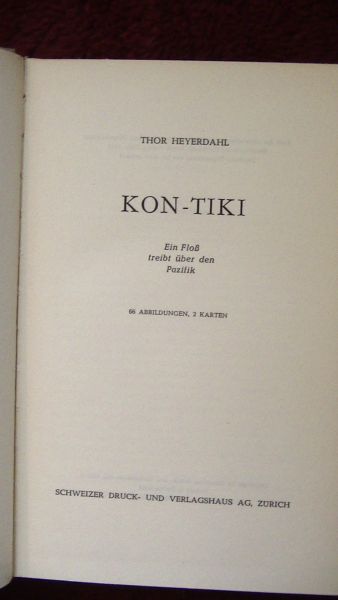 Heyerdahl, Thor - door  Karl Jettmar - Kon-Tiki , Ein floss treibt über den pazafik