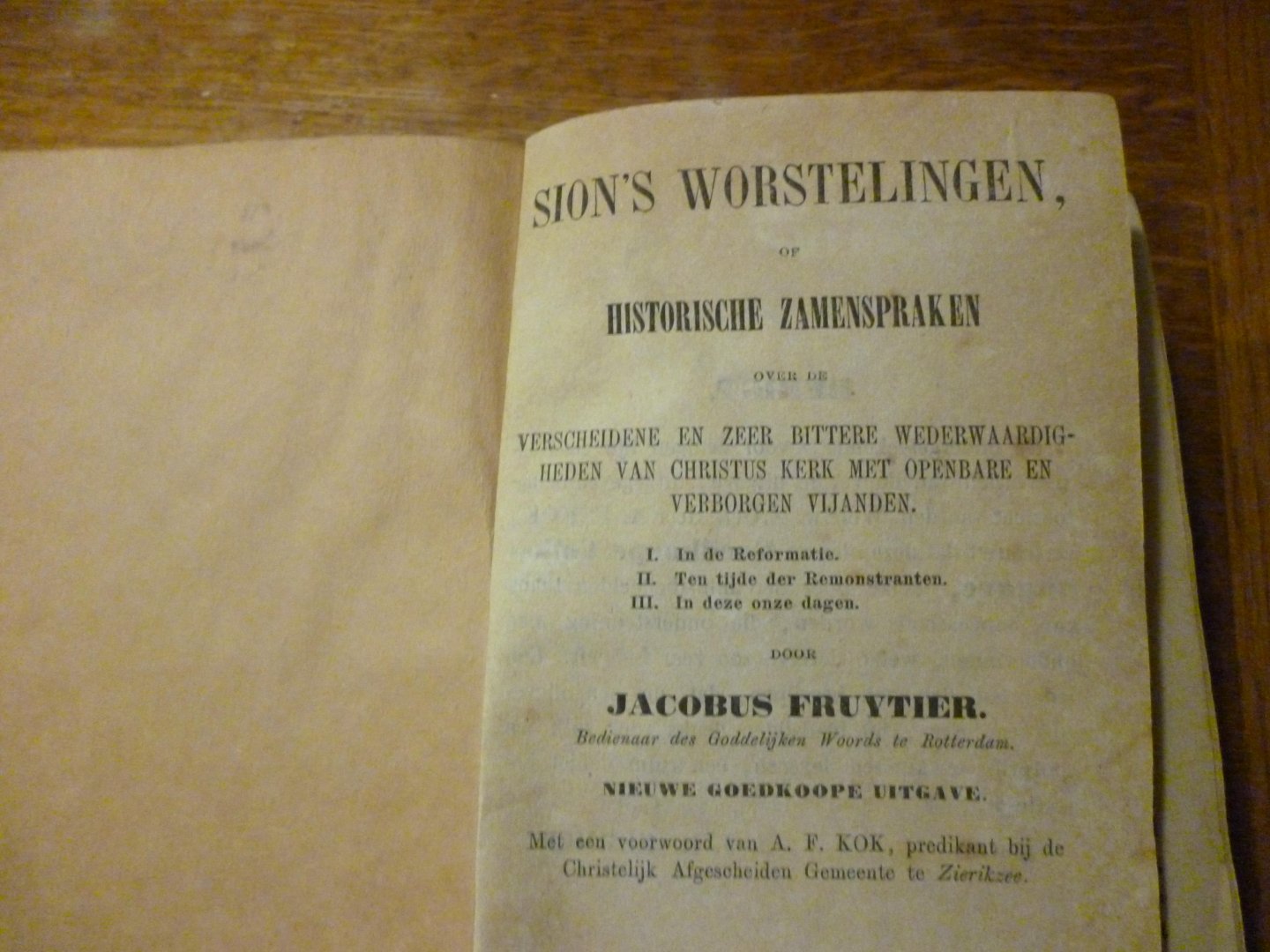 Fruytier Jacobus - Sions's worstelingen of historische zamenspraken