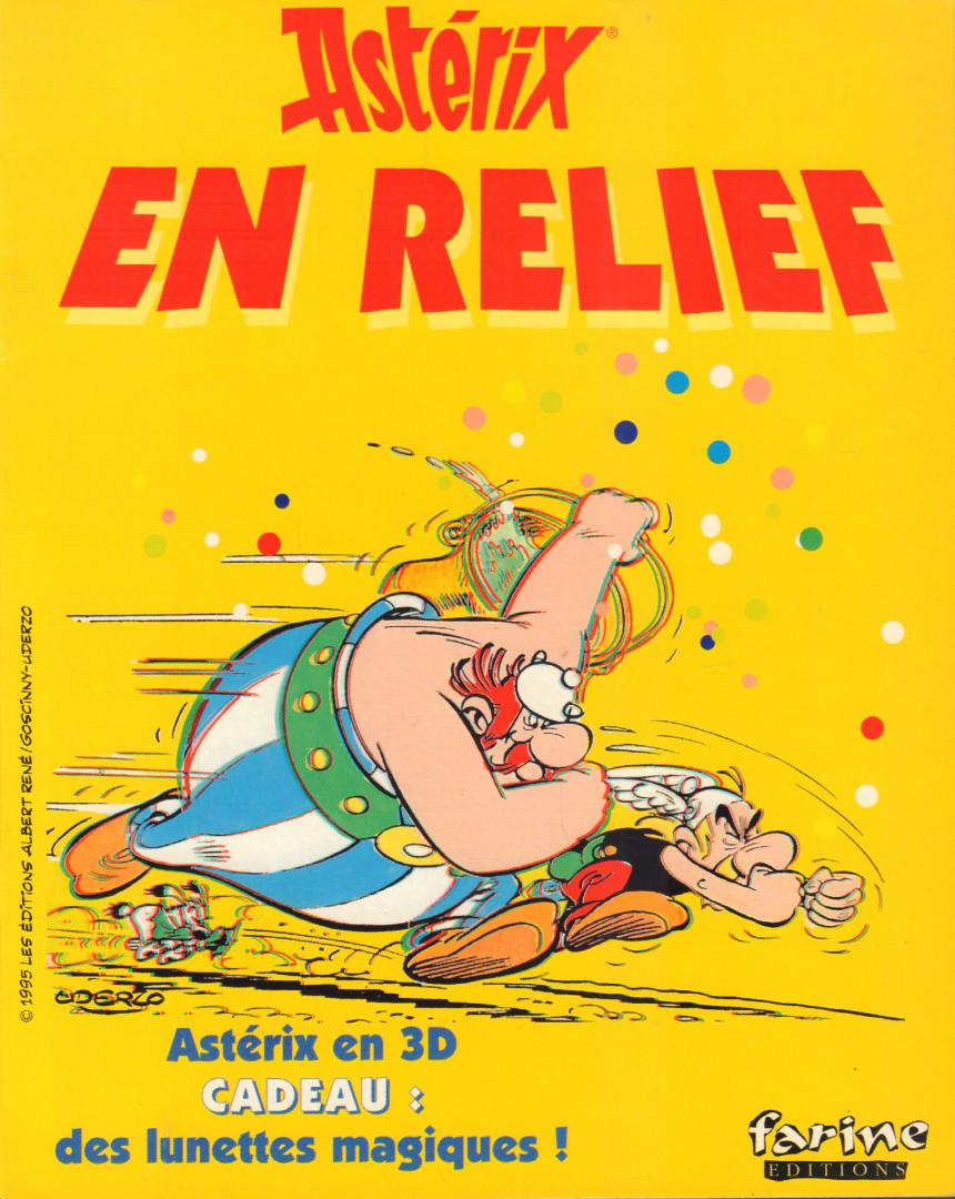 Goscinny / Uderzo - Asterix En Relief, Asterix en 3D, Cadeau : Des Lunettes Magiques !, geniete softcover, gave staat