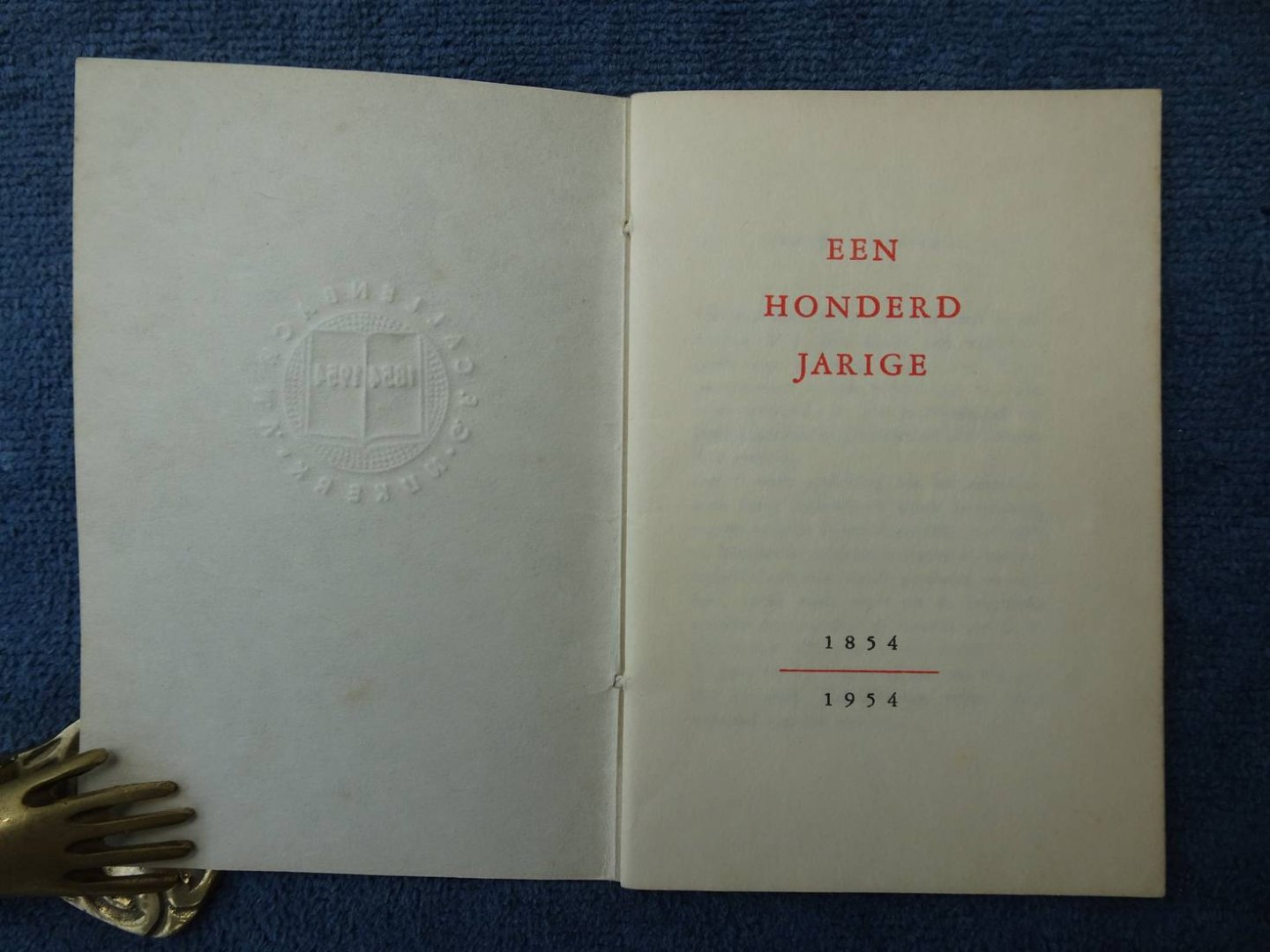 N.n.. - Een honderd jarige. G.F. Callenbach 1854-1954.