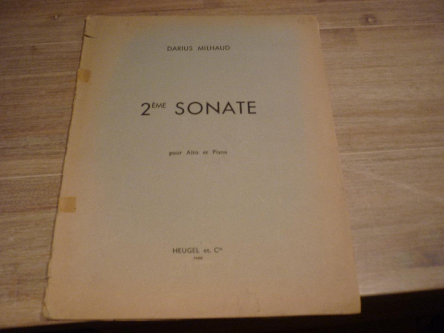 Milhaud; Darius (1892–1974) - Sonate Nr. 2 - Alto Et Piano