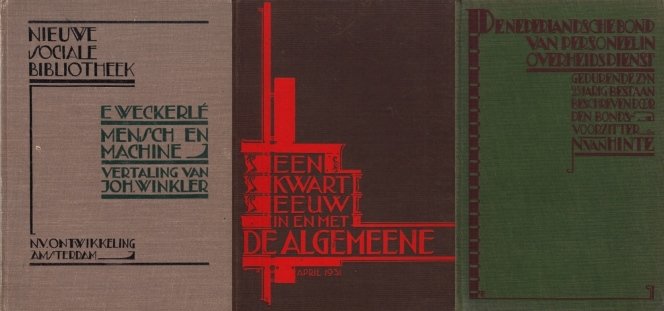 COHEN, Fré - Vijf boeken met bandontwerp van Fré Cohen (1926-1931).