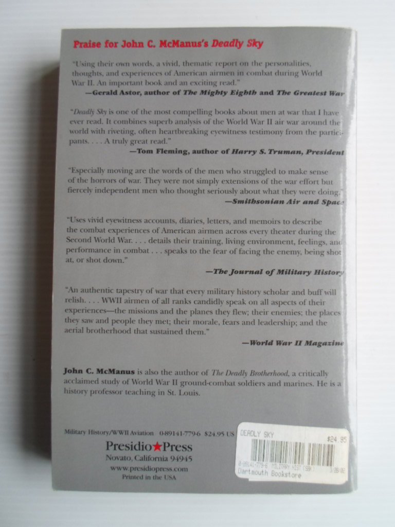 Mcmanus, John C. - Deadly Sky, The American Combat Airman in World War II