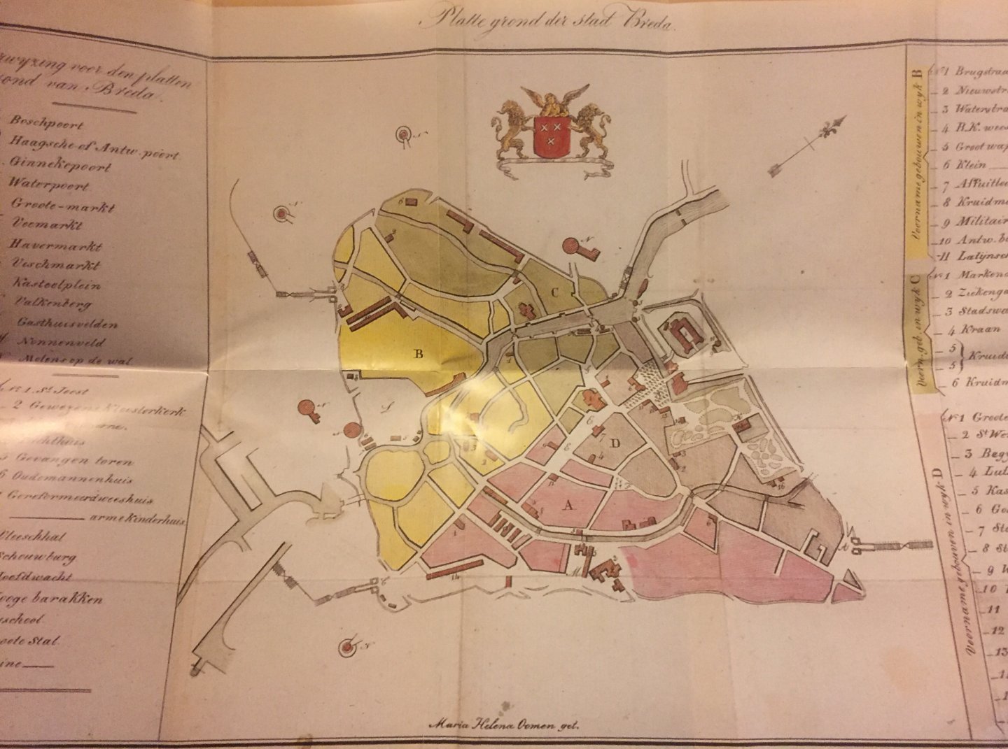 Wenning, C.H.   Pol, Pierre van der. - Breda anno 1823. Aardrijkskundige Beschrijving van de stad Breda voor kinderen. Historisch schoolboekje met bijzondere kaart.