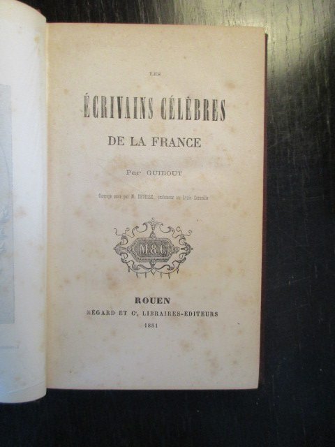 Guibout - Les Ecrivains Célèbres de la France