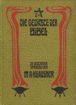 KLAUSNER, M.R - Die Gedichte der Bibel in deutscher Sprache. III. Teil