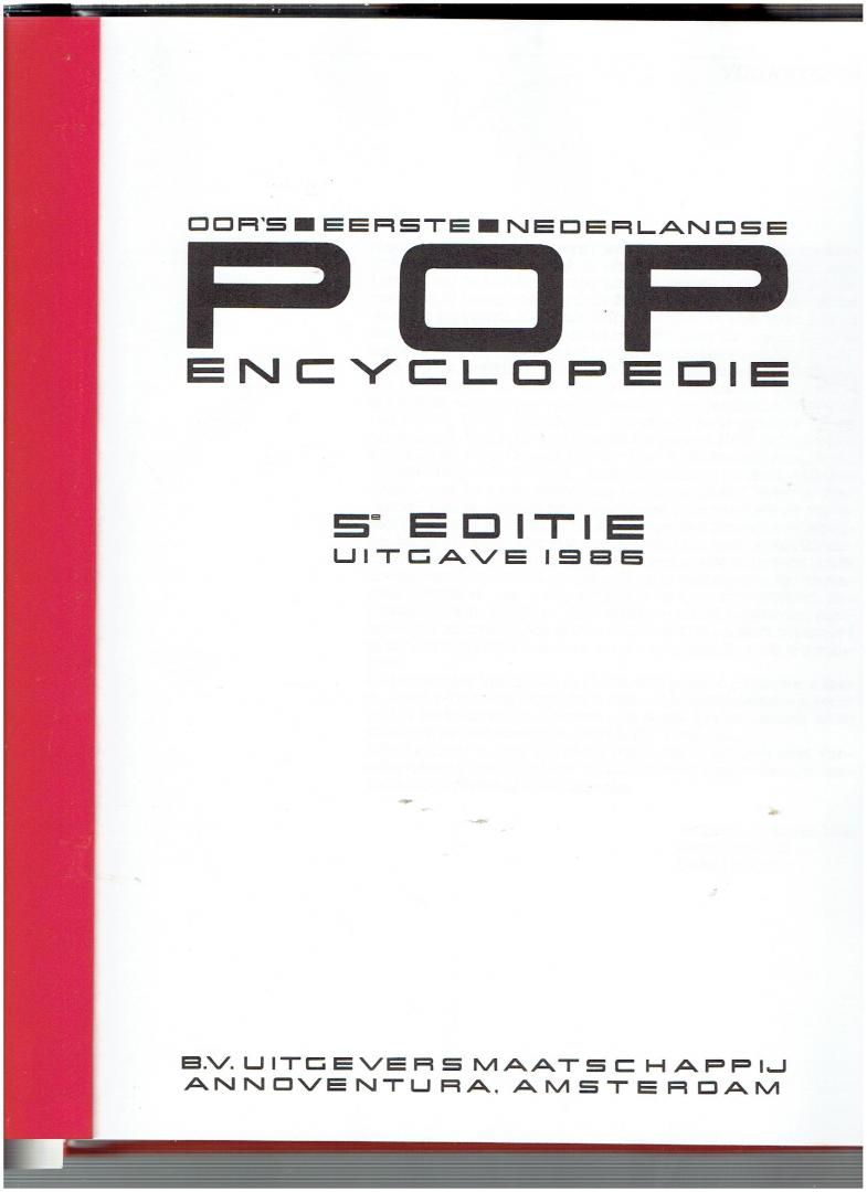 div. - Oor s eerste nederl. pop-encyclopedie 5e ed.86 / druk 1