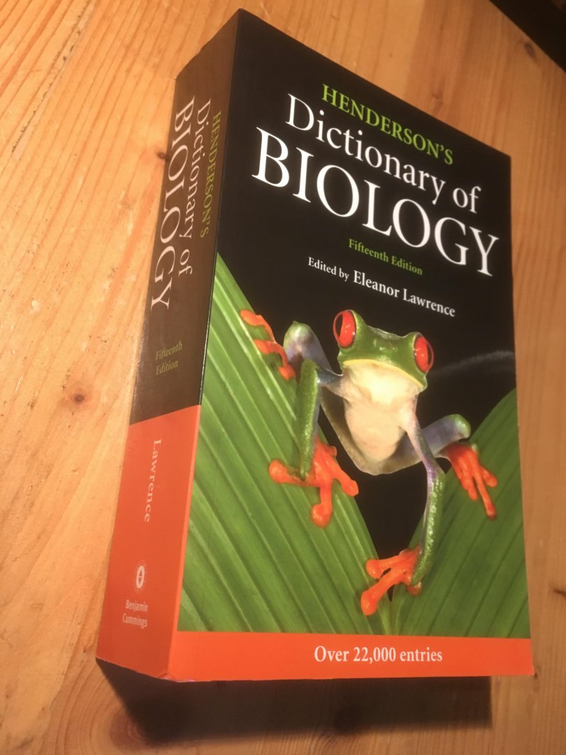 Lawrence, E & Henderson - Henderson's Dictionay of Biology - 15th ed