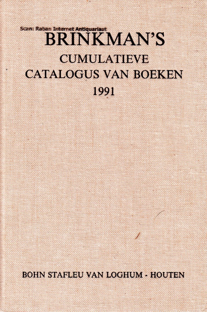  - Brinkman's cumulatieve catalogus van boeken 1991: Registers