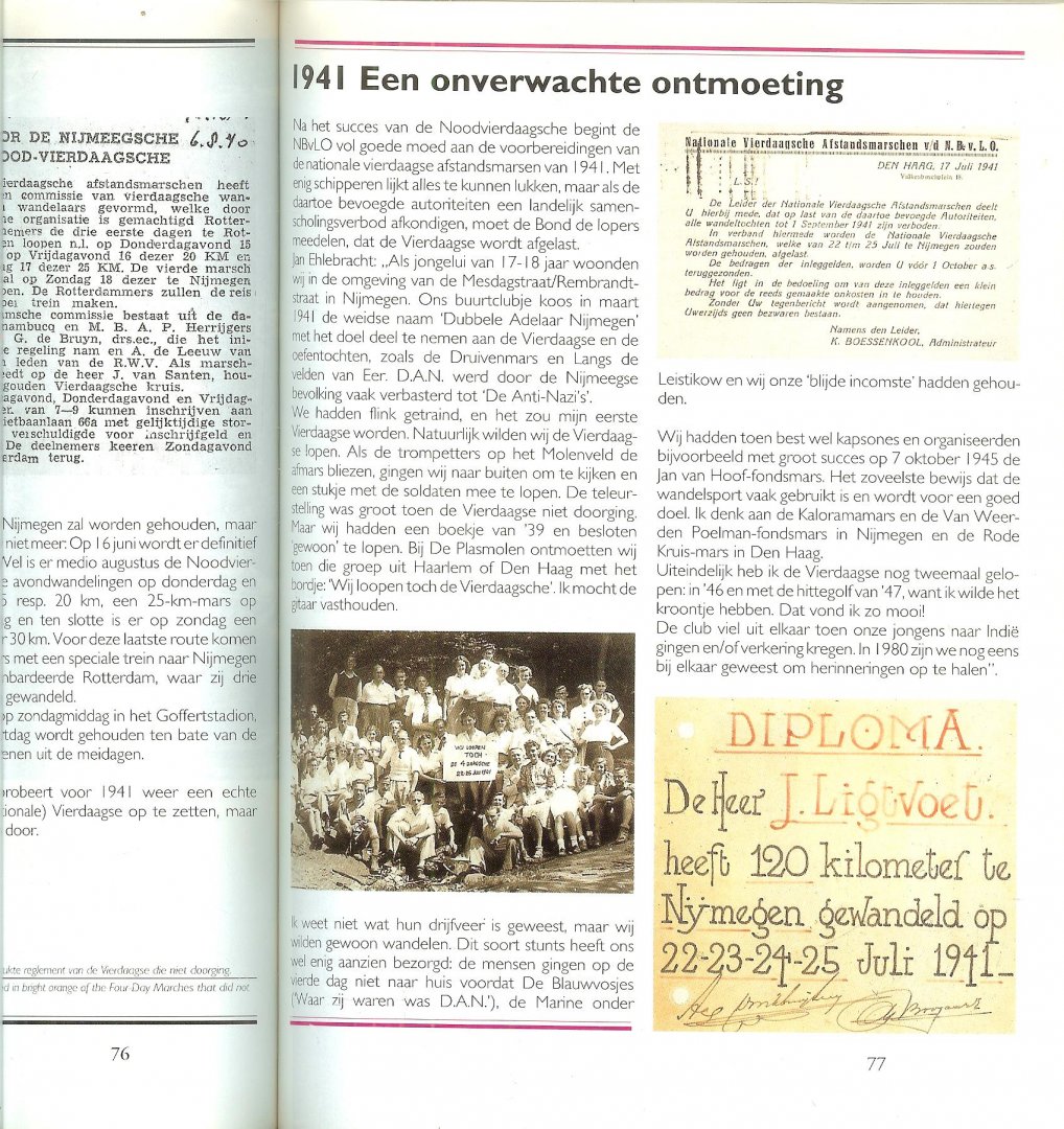 Cris Bos,Marcel Claassen & Wil Docters en vele andere auteurs * De Goudenkruisdragers - De Wereld wandelt Uitgegeven bij de 75e Internationale Vierdaagse Afstandsmarsen Nijmegen 1991 *