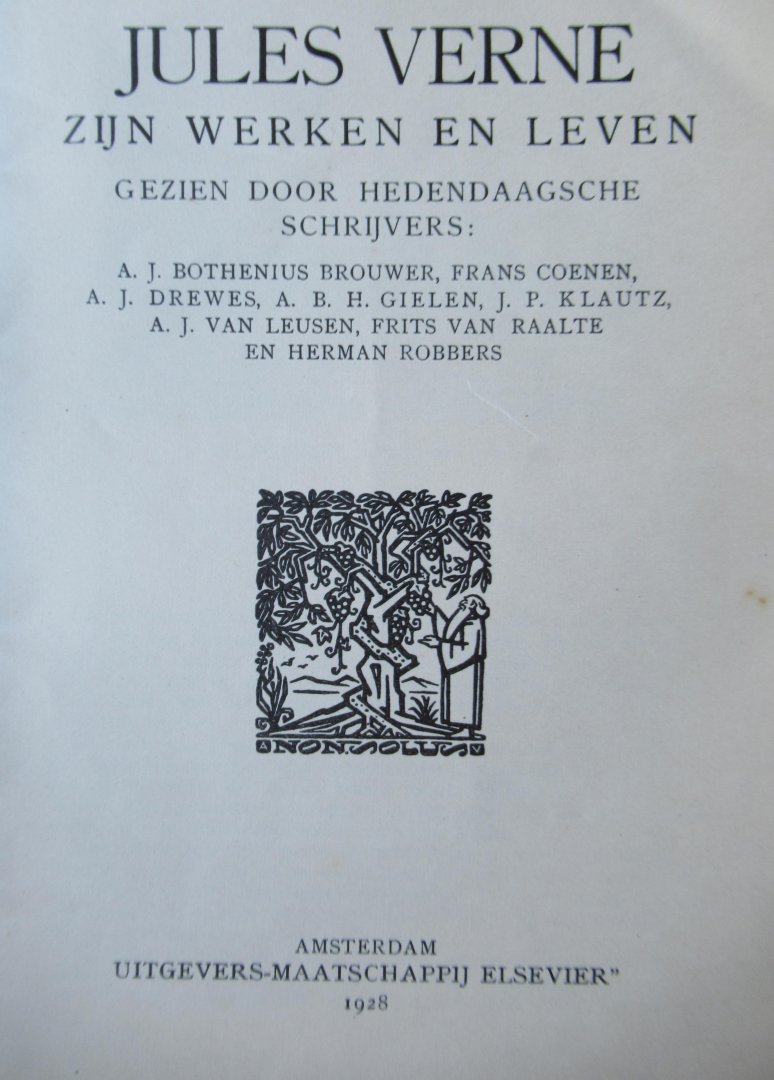 Bothenius Brouwer, A.J. - Coenen, Frans e.a. - Jules Verne zijn werken en leven gezien door hedendaagsche schrijvers