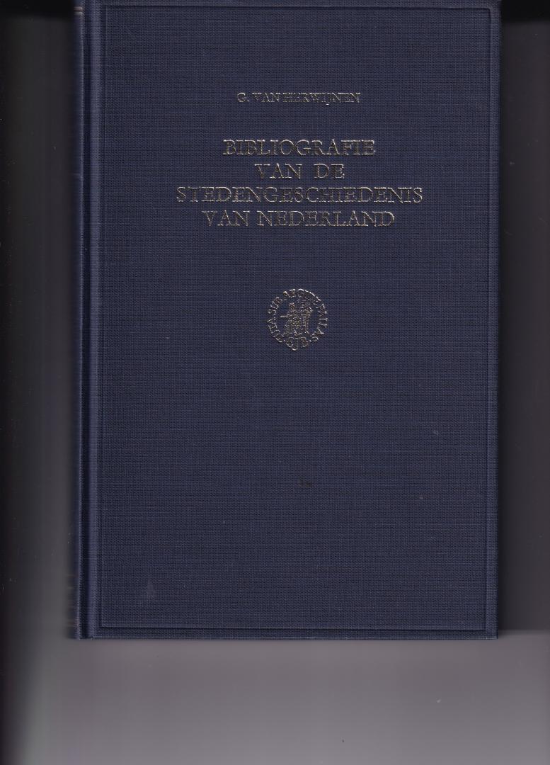 Herwijnen, Gerrit van - Bibliografie  van de stedengeschiedenis van Nederland