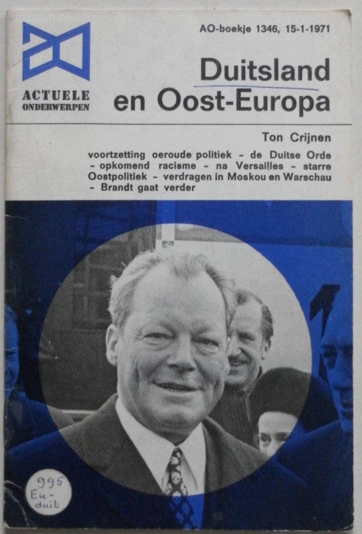 Crijnen Ton - AO boekje no 1346 Duitsland en Oost Europa