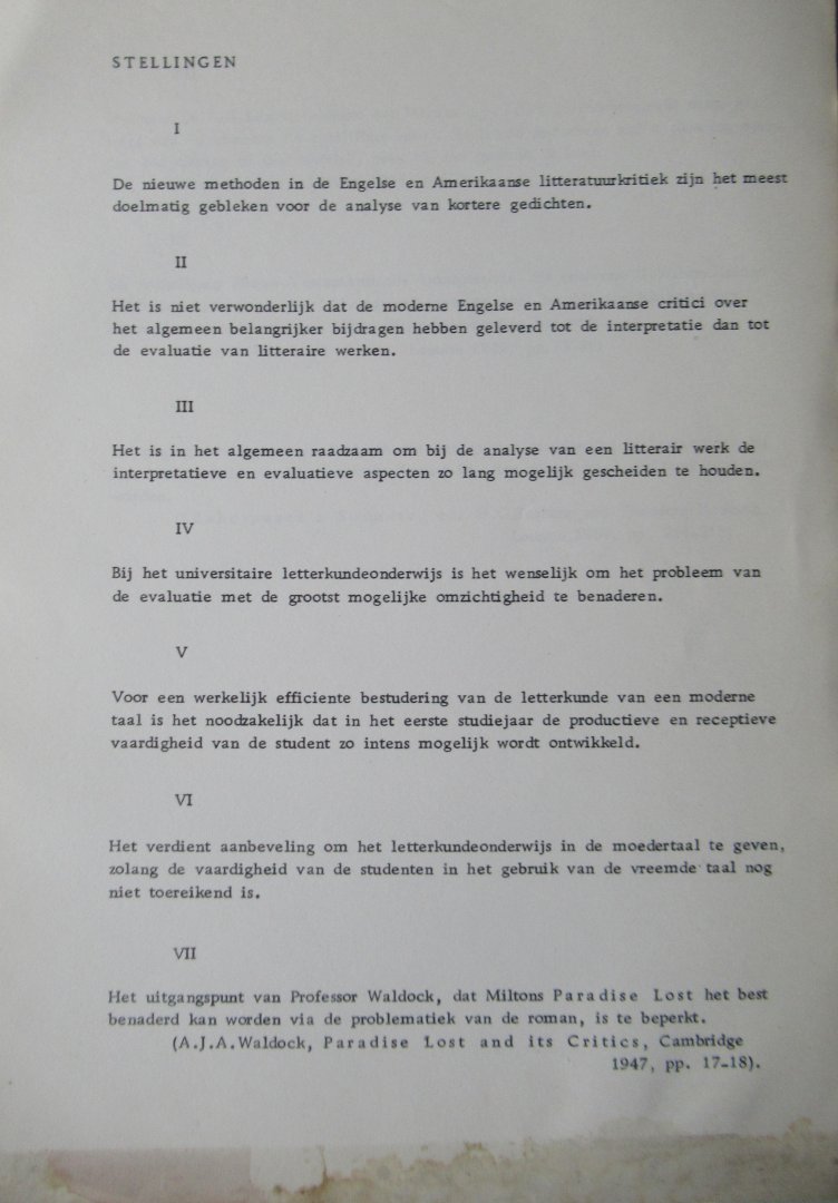 Verhoeff, A. - The practice of critism