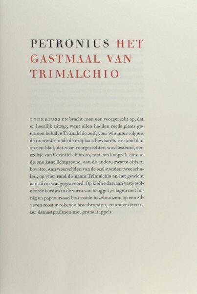 Petronius - Het gastmaal van Trimalcho.