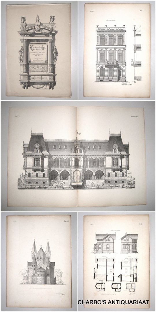 DAMERT, H. & F. EWERBECK (eds.), - Entwürfe der Studirenden des Baufaches am Polytechnikum in Aachen.