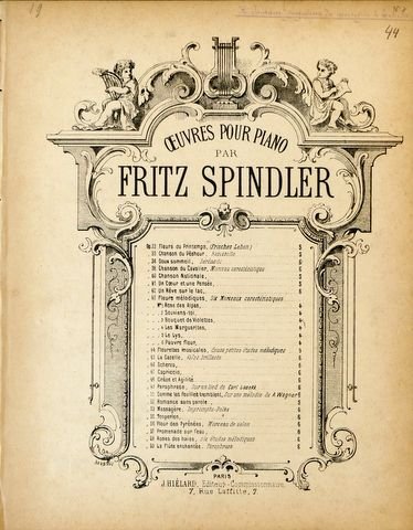 Spindler, Fritz: - Bouquet de violettes. Op. 43, No. 3 (Oeuvres pour piano)
