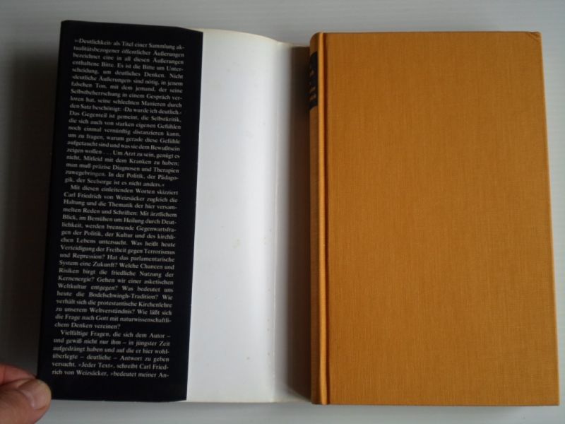 Weizsäcker, Carl Friedrich von - Deutlichkeit zu politischen und religiösen Gegenwartsfragen