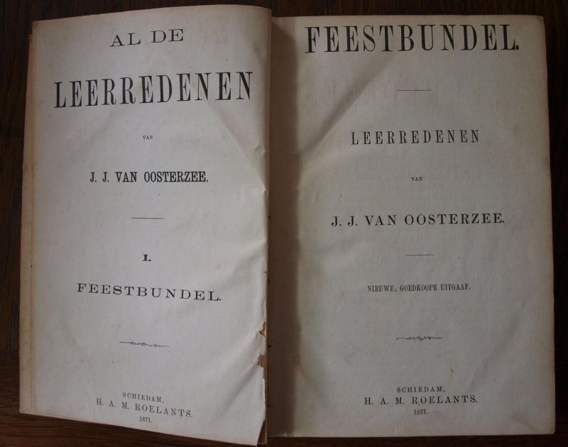 Oosterzee, van J.J - Feestbundel Leerreden