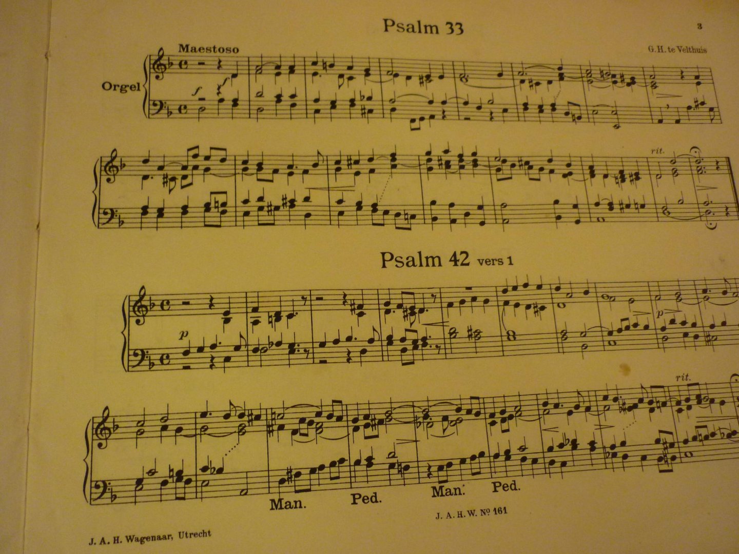 Velthuis; G.H. te - 25 Voorspelen voor Orgel