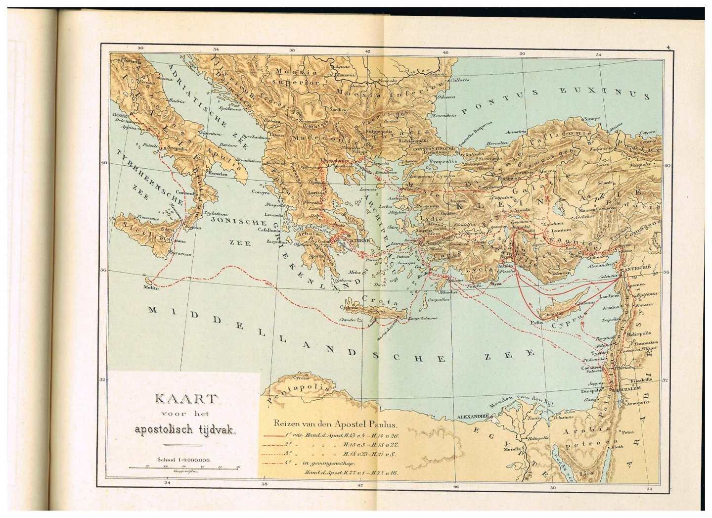 nederlandsch bijbelgenootschap - bijbelkaarten benevens kaart van Nederlandsch-Indië