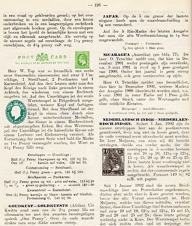 POSTZEGELS - Postzegelnieuws - Briefmarkenzeitung. Offic. Organ des Briefmarkensammler-Vereins "Die Globe" Arnheim. 3e jaargang 1902. Compleet.